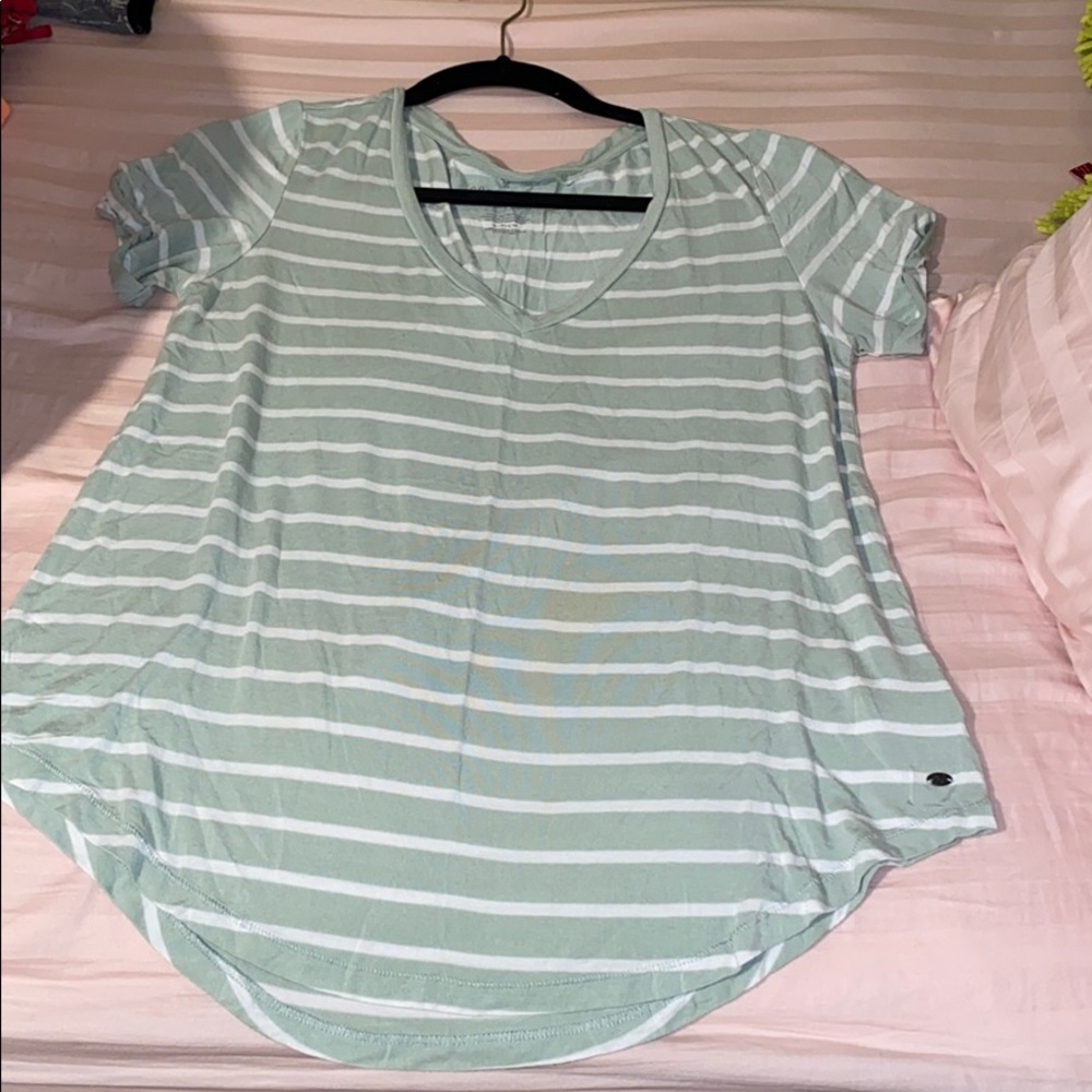 Pastel Green striped soft and sexy tee